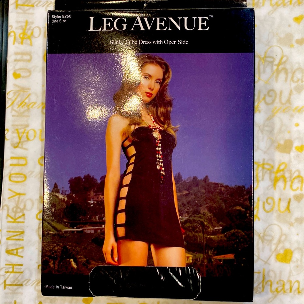 Intimates, slinky tube dress with open side